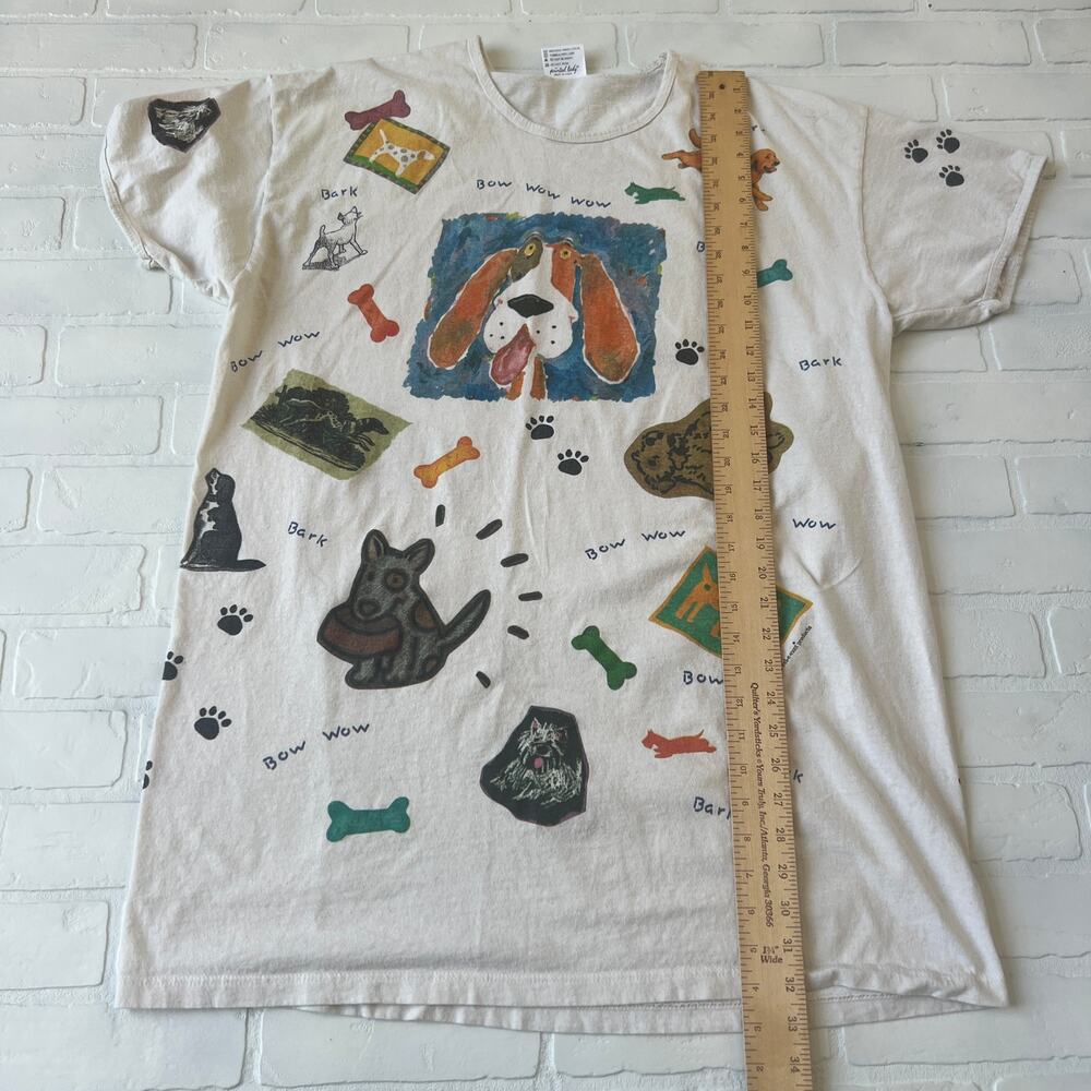 Rel-e-vant Products Painted Lady Vintage 1998 Dog Lovers Cotton Sleep Shirt -OS - Picture 4 of 6